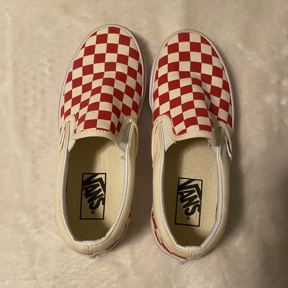 Red checkered vans